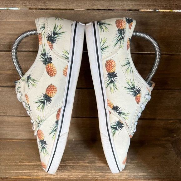 Womens VANS Era Pineapple Ivory Skateboarding Low Top Sneakers Shoes Size 9.5 M - Picture 4 of 6